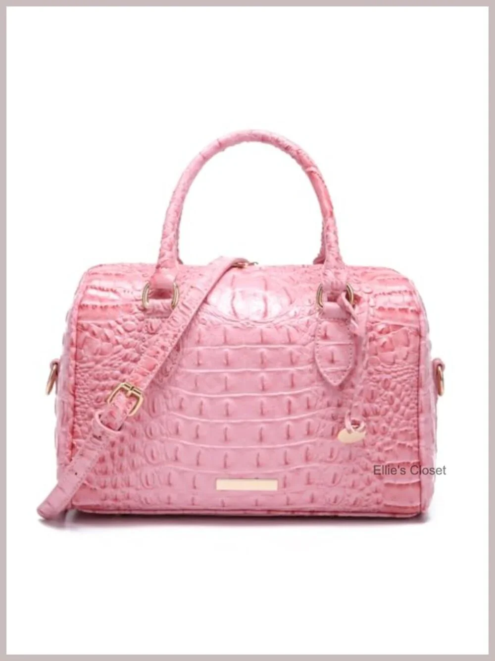 Vegan Leather Crocodile Embossed Tote Bag Women Top Handle Satchel Purse